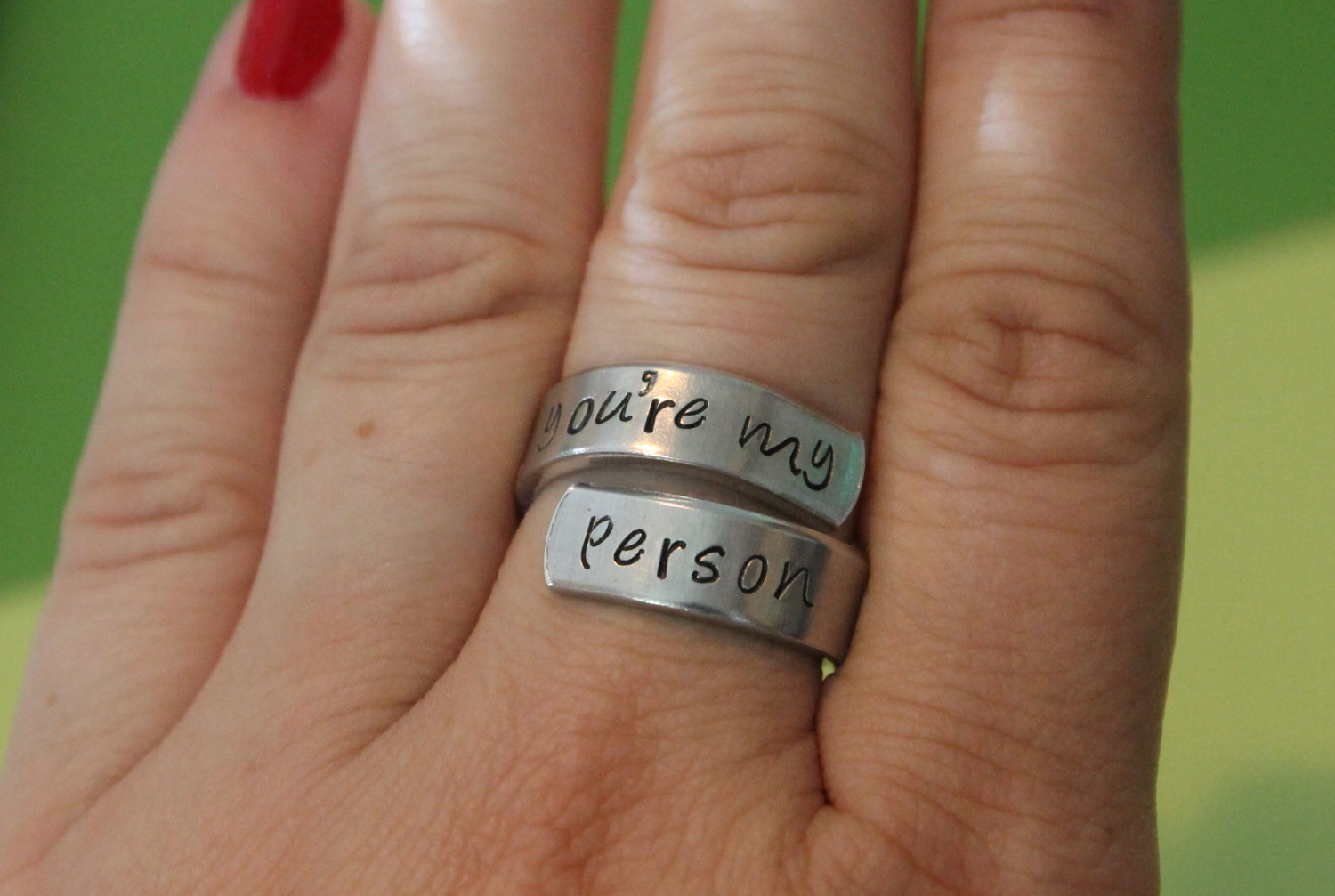 Love And Friendship Ring You're My Person Ring Grey's Anatomy Inspired Ring 
