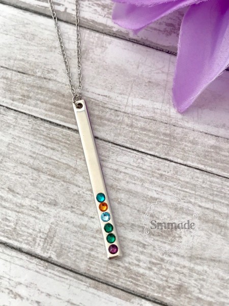 Birthstone Necklace for Aunt Aunt Gift Bar Necklace Birthstone Bar Aunt  Necklace Custom Necklace Personalized Gift Birthstone Pendant Bar - Etsy