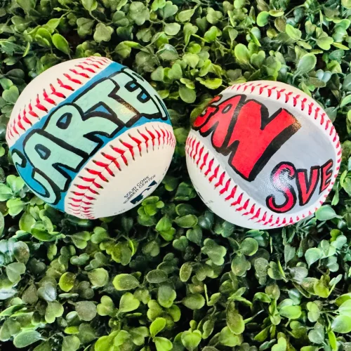 Custom Hand Painted baseball, Personalized Gift, Player Name & Number, Sports Keepsake, Team Gift, senior Graduation, player gift