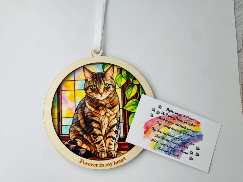 Custom Pet Stained Glass Suncatcher from Photo | Personalized Pet Memorial Gift | Dog Cat Keepsake | Rainbow Bridge Gift | Any Pet - Image 18