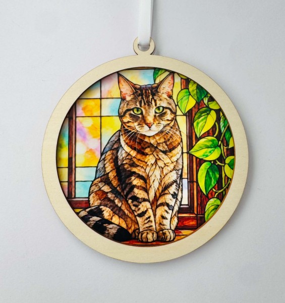 Custom Pet Stained Glass Suncatcher from Photo | Personalized Pet Memorial Gift | Dog Cat Keepsake | Rainbow Bridge Gift | Any Pet - Image 2