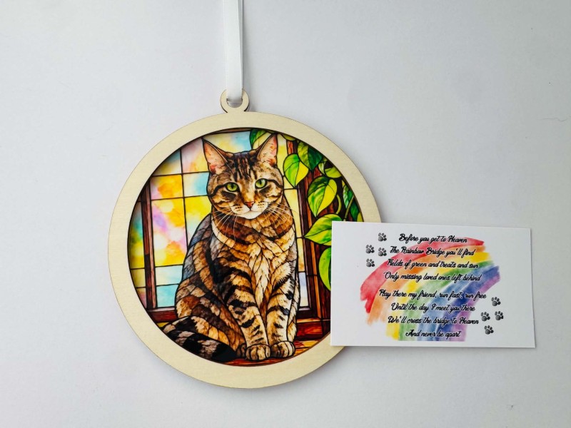 Custom Pet Stained Glass Suncatcher from Photo | Personalized Pet Memorial Gift | Dog Cat Keepsake | Rainbow Bridge Gift | Any Pet - Image 17