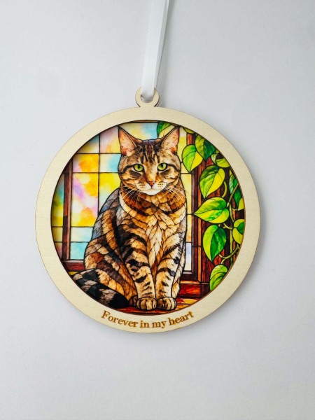 Custom Pet Stained Glass Suncatcher from Photo | Personalized Pet Memorial Gift | Dog Cat Keepsake | Rainbow Bridge Gift | Any Pet - Image 6