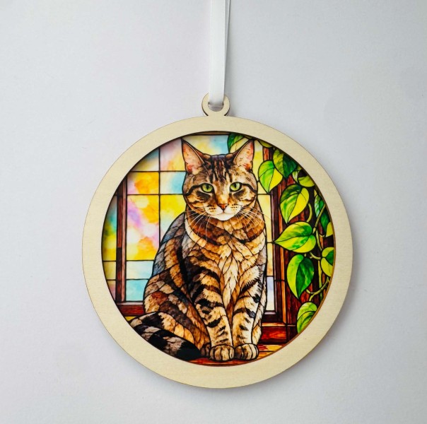 Custom Pet Stained Glass Suncatcher from Photo | Personalized Pet Memorial Gift | Dog Cat Keepsake | Rainbow Bridge Gift | Any Pet - Image 13