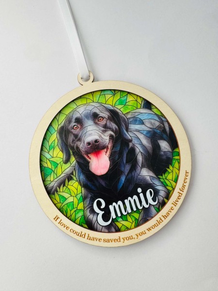 Custom Pet Stained Glass Suncatcher from Photo | Personalized Pet Memorial Gift | Dog Cat Keepsake | Rainbow Bridge Gift | Any Pet - Image 10