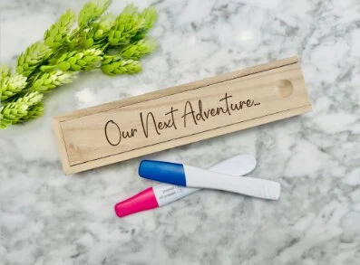 pregnancy ANNOUNCMENT engraved pregnancy test box, test keepsake, gift for daddy, gift for husband, boyfriend, surprise, pregnancy reveal